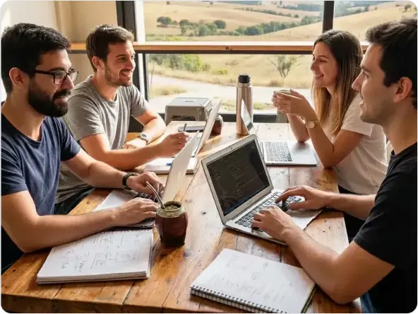 Equipo de rutanexo trabajando en equipo